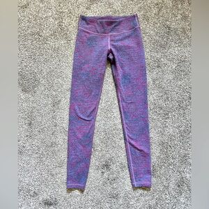 IVIVVA Rhythmic Tight Leggings Electric Tweed Pow Pink Purple Size 12 Girls